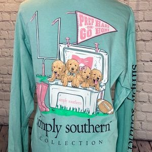Simply Southern Puppies and Football Tee